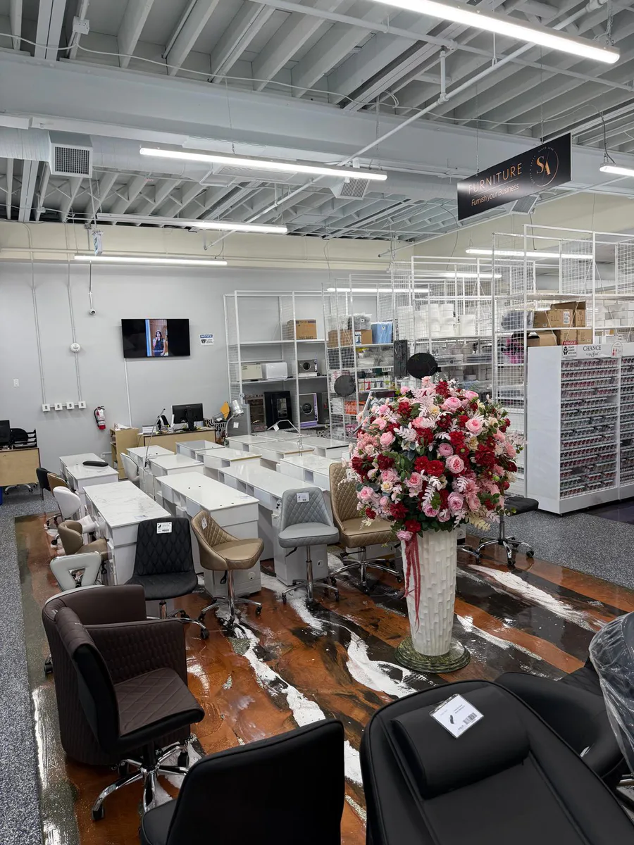 Furniture showroom area inside the completed Supply & Apply facility.